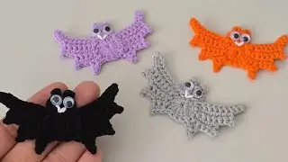 Halloween Crochet Tutorial 🦇 | Make a Simple Bat Applique Today!
