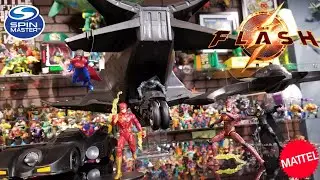 The Flash Movie Flying Fox, Batcycle, Batmobile and Batwing Spinmaster