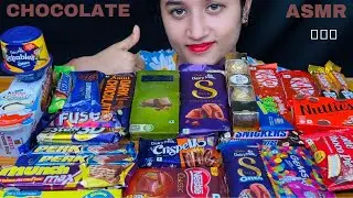 ASMR:CHOCOLATE EATING DAIRY MILK,CRISPELLO,SILK OREO,DARK CHOCOLATE,GALAXY,MARS,MAGNUM TRUFFLE*FOOD*