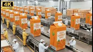 Inside the Factory: Carrot & OrangeJuice Packing Process | Full Production Line