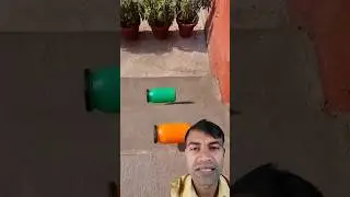 Orange Bottle Green Bottle Breaking Crushing stairs #reaction #youtubeshorts #satisfying #asmr