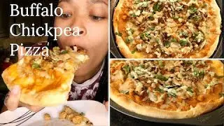 Vegan Buffalo Chickpea Pizza + Vegan Ranch Dressing