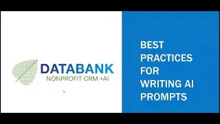 Creating Effective Prompts for AI from Databank Nonprofit CRM