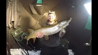 Ice Fishing Rice Lake Epic Battle with a Pike