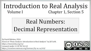 Decimal Representation of Real Numbers