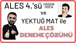 ALES DENEME+PDF (ALES Türkiye + 4.sü ve Yektug Mat ile)  OSYM TARZI DENEME (Ales cikmis soru mantig)