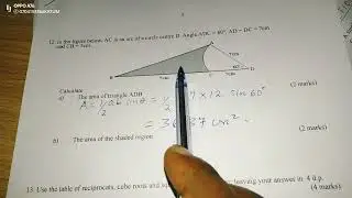 AREA OF TRIANGLE AND SECTOR OF A CIRCLE