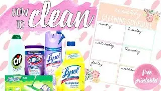 &hearts; 7 WAYS TO MAKE CLEANING EASIER & FREE Printable:  BEST CLEANING TIPS  [Paris & Roxy]