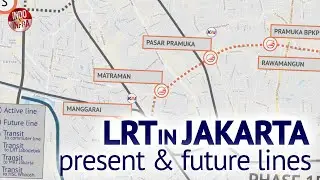 ANIMATION of all LRT lines in Jakarta + under construction [update 2024]