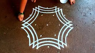 Diwali 2023 new padi kolam|5*3deepavali simple rangoli|pandaga muggulu|Beautiful rangoli