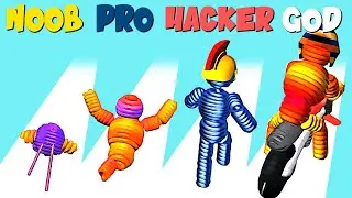 NOOB vs PRO vs HACKER vs GOD in Rope Man Run | GokuNoob