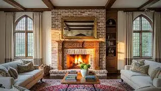 Transitional Living Room Fireplace Style Live Design Stream