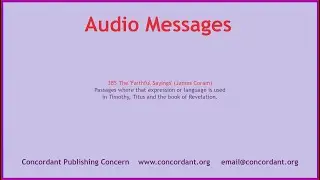 385 The 'Faithful Sayings' (James Coram)