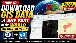 Download GIS Data of any country from Earth Explorer using shapefiles || GIS for Beginners 2026