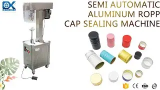 Capping machine, semi automatic aluminum caps sealing machine for grape wine, essential oil bottles