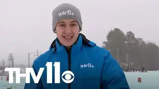 How many layers is this reporter wearing during the winter storm?