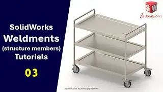 SolidWorks Tutorial: Design a Service Trolley Using Sheet Metal & Weldments #cad #sheetmetal #3d
