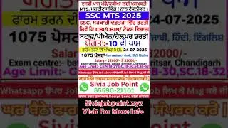 new vacancy 2025 | free job alert | job vacancy 2025 | new vacancy | sivia job point