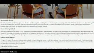Fluency Disorders