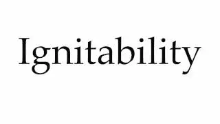 How to Pronounce Ignitability