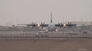 USMC KC-130J VMGR-352 Raiders Landing at  a Rainy PHX/KPHX