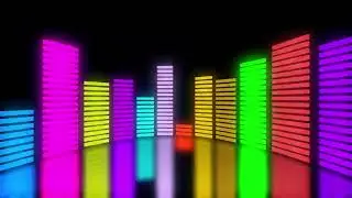 FREE 4K UltraHD video backgrounds &ndash; abstract colorful animated digital music equalizer / ReaL Time