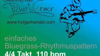 Bluegrass-Rhyhtmuspattern (play-along): 4/4-Takt | 110 bpm | 10 Min.