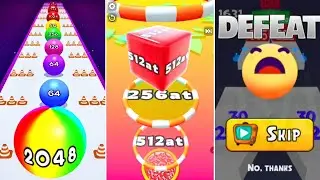 512AT INSANE High Score 😱🔥 | Jelly Run 2048 vs Flexy Rubberball Runner vs Number Run SatisfyingGame!