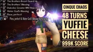 [DFFOO GL] Cinque LC Chaos using Yuffie Cheese! 48 Turns & 999k Score
