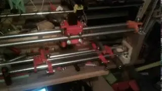 MPCNC/Phlatprinter-inspired rack-and-pinion material carrier
