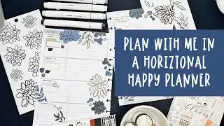 Plan & write with me in my catch-all Happy Planner | neutral floral spread using Ohuhu Markers |
