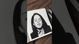 Drawing Lana Del Rey✌🏻 | #art #lanadelrey #shorts