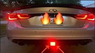 Gloss Black Q50 Diffuser Install With Brake Light!!! Makes The Booty Look Good!!!