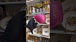 Beautiful Floral Glass Mug | كوب زجاجي مزين بالزهور المجففة | &Ccedil;i&ccedil;ekli Cam Kupa Tasarımı #kitchen