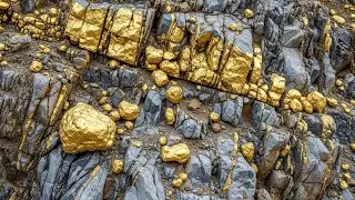 Uncovering Hidden Gold: Raw Nuggets Found Inside Natural Rock!