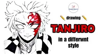 How to Draw Tanjiro Kamado Step-by-Step |  Simple Demon Slayer Sketch for Beginners