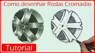 COMO DESENHAR CARROS: Rodas cromadas (Modo mais rápido)