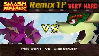 Smash Remix - Classic Mode Remix 1P Gameplay with Polygon Wario (VERY HARD)