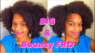 How To Achieve a BIG & BOUNCY fro on Type 4 Hair| Primal Beauty