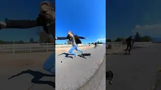 Could&rsquo;ve been bad 😅 | concrete snowboarding #summerboard #insta360 #esk8life #bail #losangeles