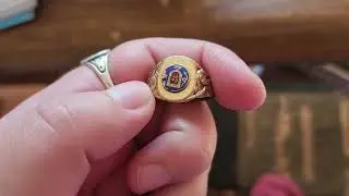Antique Free Mason Ring 1910s 1920s