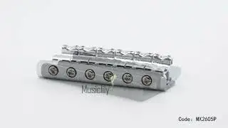 Musiclily Pro 54mm Hardtail Fixed Bridge Vintage Saddles for Imported Strat Tele Guitar 360 show