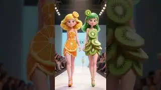 Fruit Fashion Show! Orange vs. Kiwi runway battle!