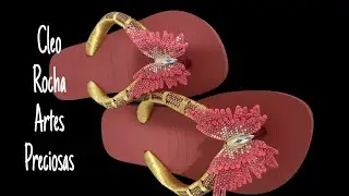COMO FAZER UM LINDO CHINELO COM BORBOLETA 🦋 NO FELTRO E DICAS #curti #comment #compartilhe