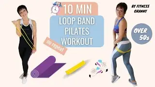 10 MIN RESISTANCE MINI BAND WORKOUT – FULL BODY LOOP BAND PILATES SESSION (no repeat)