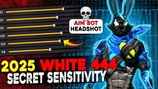 2025 White 444 Secret Sensitivity 🔥💀 ( AIMBOT HEADSHOT)