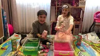 Играем с Gelli Baff (Джели бафф) и Slime Play (Слайм плей). Новый журнал наклеек ЛОЛ (LOL)
