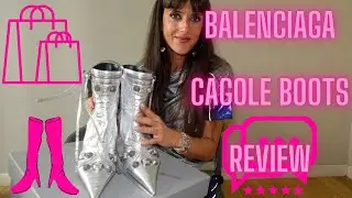 Balenciaga Silver Cagole Boots | Try On Review