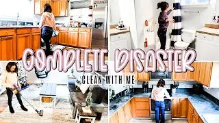 COMPLETE DISASTER CLEAN WITH ME | WINTER TIME LAPSE CLEANING MOTIVATION