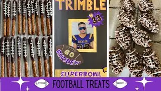 FOOTBALL PRETZEL TREATS and FOOTBALL POSTER DIY